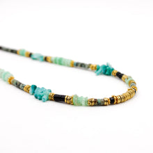 Charger l'image dans la galerie, COLLIER HEISHI ET CRUNCHS L'ATELIER DES DAMES