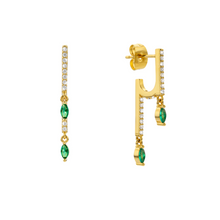 Charger l'image dans la galerie, BOUCLES D'OREILLES GREEN WATERFALL MYA-BAY