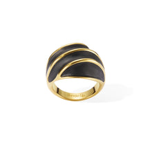 Charger l'image dans la galerie, BAGUE TWIST TORSADÉE NOIR MAT BANGLE UP
