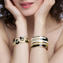 Charger l'image dans la galerie, JONC MOON BEIGE MASTIC BANGLE-UP