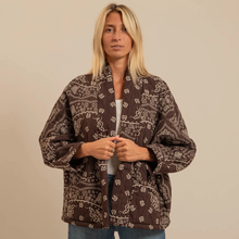 Charger l'image dans la galerie, KIMONO CHICAGO BANDANA CHOCOLAT AOKYANOS