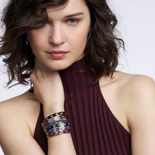 Charger l'image dans la galerie, JONC HALLEY BLEU NAVY BANGLE-UP