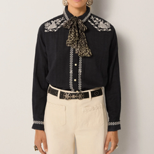 Charger l'image dans la galerie, CHEMISIER CHARRO TABASCO NOIR MAISON HOTEL