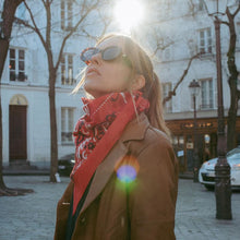 Charger l'image dans la galerie, FOULARD BANDANA EN COTON MAISON LECOMTE FLAMENT