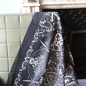 FOULARD BANDANA EN COTON MAISON LECOMTE FLAMENT