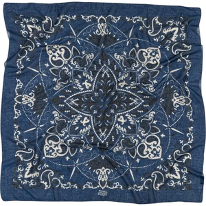 FOULARD BANDANA EN COTON MAISON LECOMTE FLAMENT