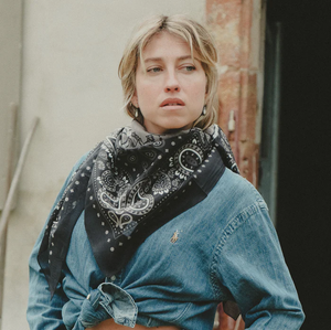 FOULARD RODEO EN COTON MAISON LECOMTE FLAMENT