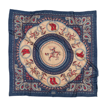 Charger l&#39;image dans la galerie, FOULARD RODEO EN COTON MAISON LECOMTE FLAMENT
