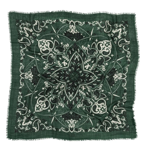 FOULARD BANDANA LAINE ET SOIE MAISON LECOMTE FLAMENT