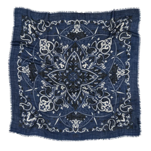 Charger l&#39;image dans la galerie, FOULARD BANDANA LAINE ET SOIE MAISON LECOMTE FLAMENT
