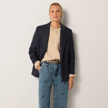 Charger l&#39;image dans la galerie, BLAZER JACKIE NOTE MARINE MAISON HOTEL
