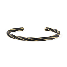 Charger l'image dans la galerie, JONC TWIST TORSADÉ NOIR MAT BANGLE UP
