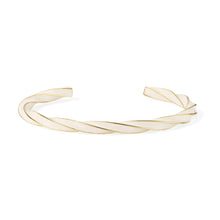 Charger l'image dans la galerie, JONC TWIST TORSADÉ BLANC SABLE BANGLE UP
