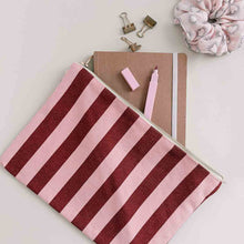 Charger l'image dans la galerie, POCHETTE LILI RAYURES BRICK / CHAMALLOW ROSE IN APRIL
