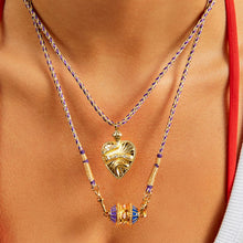 Charger l&#39;image dans la galerie, COLLIER TALISMAN BLUE PURPLE MYA BAY
