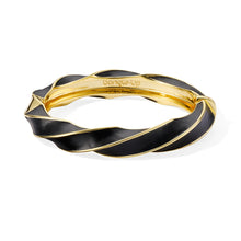 Charger l'image dans la galerie, BRACELET TWIST TORSADÉ NOIR MAT BANGLE UP

