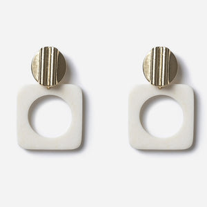 BOUCLES D'OREILLES POLKA IVOIRE CHIC ALORS