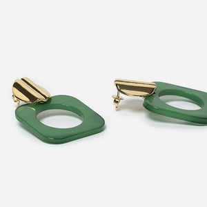 BOUCLES D'OREILLES POLKA VERT CHIC ALORS