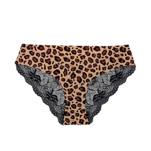 CULOTTE DOS DENTELLE LÉOPARD ESQUISSE